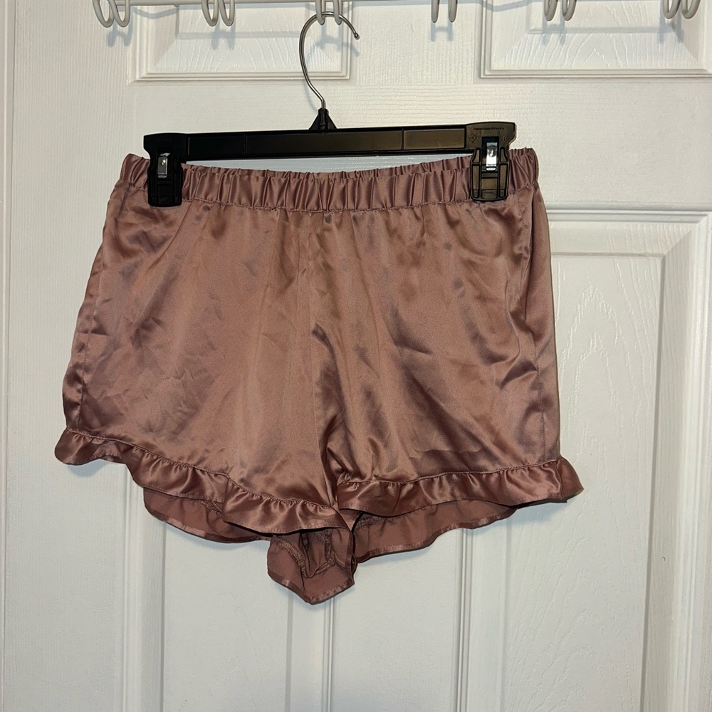 Express Satin Ruffle Sleep Shorts